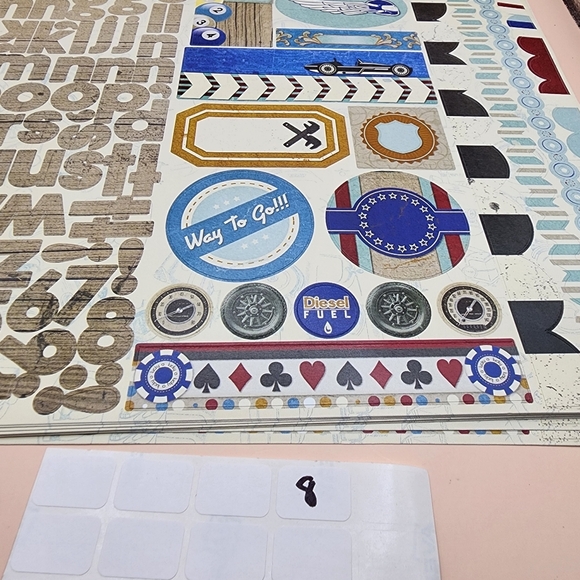 8 Bo Bunny Wild Card Collection 12x12" Combo Stickers Sheets Crafting Scrapbook - Picture 5 of 5